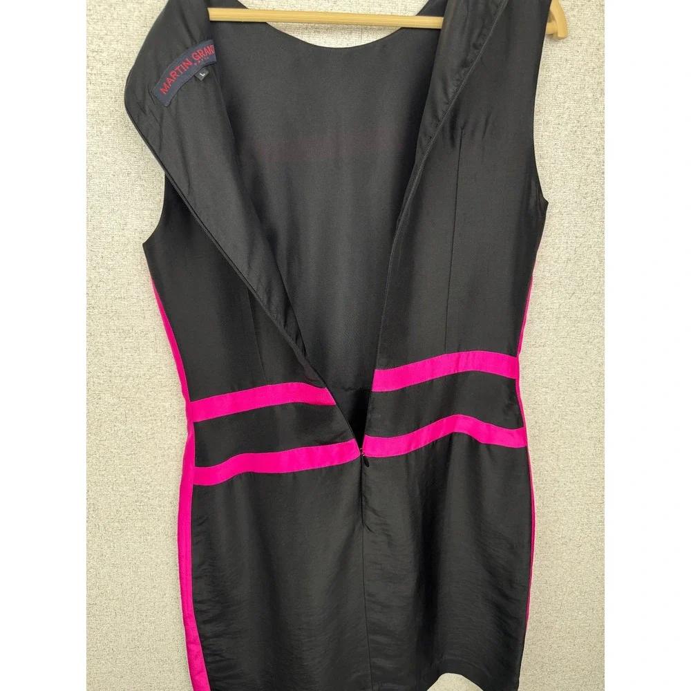 Martin Grant Paris SS2011 Runway Black Silk-Lined Dress Hot Pink Made in France - Picture 6 of 8